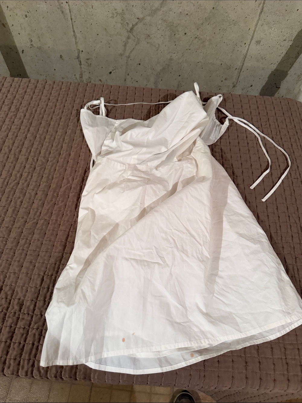Women's White Tie-Shoulder Summer Dress